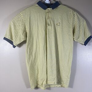 VTG 90s Augusta National Polo Shirt Golf Mens Medium Yellow Short Sleeve Masters